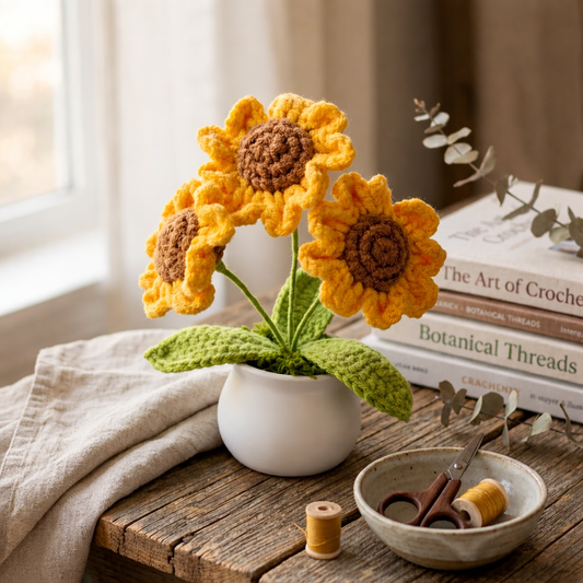 Ramo de Girasoles crochet