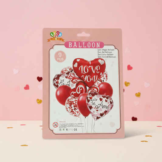 Juego de globos “Te amo”