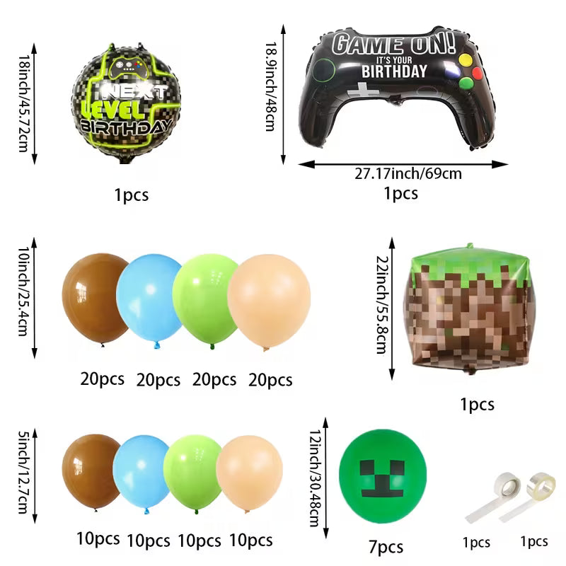 Arco de globos de Minecraft